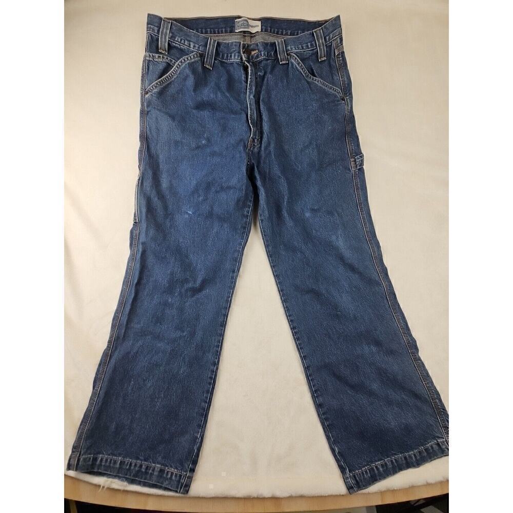 Levis Men's 38x30 Signature Carpenter Relaxed Fit Cotton Denim Jeans Medium Wash